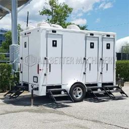 Banheiro móvel de luxo portátil, reboque de acampamento ao ar livre, reboque do curso público com banheiro, banheiros, estação 4 - Image 1