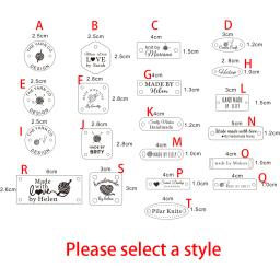 Etiquetas de etiquetas personalizadas feitas à mão, Etiquetas acrílicas gravadas para roupas, Sacos DIY artesanais, Acessórios de vestuário de costura, 50pcs - Image 6