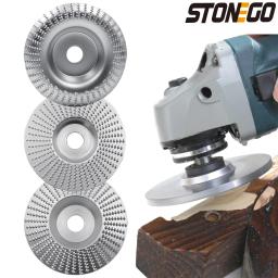 STONEGO Rebolo De Madeira Angle Grinder Disco Escultura De Madeira Lixar Aço Arco/Flat/Disco Cônico Ferramenta Abrasiva - Image 1