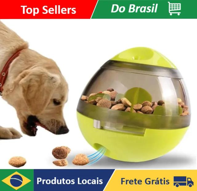 Comedouro Interativo de Brinquedo para Cães e Gatos Egg de Petisco