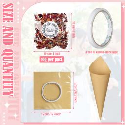 Kit Confetti casamento biodegradável, pétalas de flores secas, rosa natural, chuveiro nupcial, 10-100pcs - Image 6