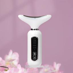 Massageador Aparelho De Beleza Para Pescoço Facial Com Vibração de Ondas Luminosas Anti-Rugas - Image 2