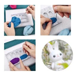 DIY sentiu modelo agulha feltragem Applique molde, cor cinza, Kit geometria, 8pcs - Image 2