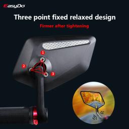 Easydo-espelho retrovisor universal para guidão de bicicleta, durável, ampla gama, ajustável, vidro hd - Image 2