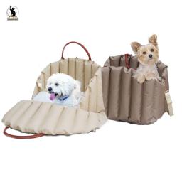 Assento de carro portátil Pet para cães e gatos pequenos, transportadoras antiderrapantes, cofre de carro, Booster Kennel Bag para viagens, Snorge De Voiture Pour Chien - Image 1