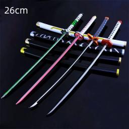 255mm katana espada modelo japonês anime cosplay metal adereços liga anime batalha arma coleção presente das crianças decoração para casa - Image 1