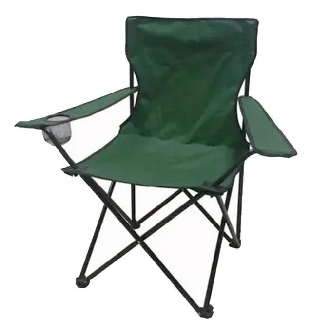 Cadeira Dobrável Resistente com Bolsa e Porta-Copos Ideal para Camping