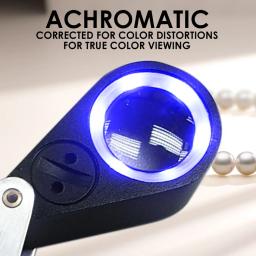 10x gem lupa led para relógio moedas selos gemas jóias diamante identificação profissional lupa com luz - Image 6