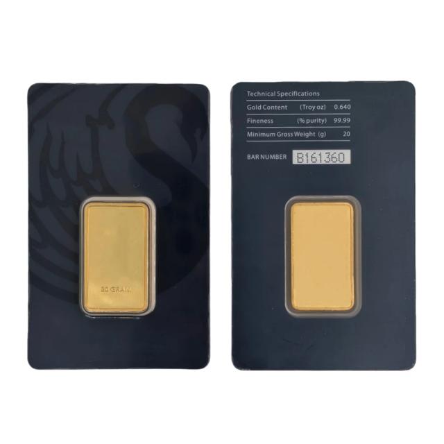 Barra de Ouro de Cobre Banhada a Ouro 24k - 100g