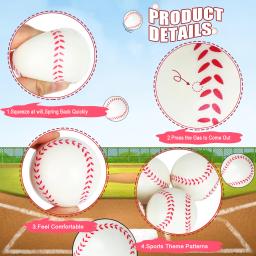 Mini Bolas Esportivas para Crianças e Adultos, Bolas Antiestresse, Bolas de Espuma, Bola de Estresse, Softball, Futebol, Adultos, Pacote de 12 - Image 3