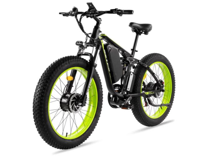 Biike elétrica de 1500 W para adultos, bicicleta elétrica de montanha Fat-Tiire 26, bateria de íon de lítio removível de 48 V 22,4 Ah