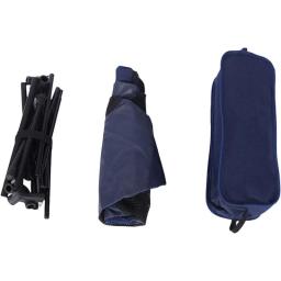 Cadeira Dobrável Portátil Para Camping Pano Oxford Com Saco Para Armazenamento E Acampamento Nas Cores Preto ou Azul - Image 3