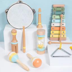 Instrumentos de Percussão de Madeira, Brinquedos Musicais Montessori, Brinquedos Educativos, Música Interativa, Brinquedos Pré-Escolar, Criança - Image 1