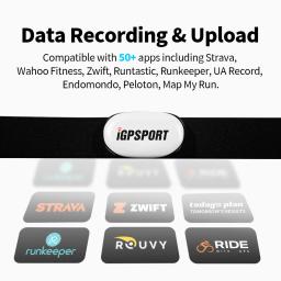 IGPSPORT-Monitor de Freqüência Cardíaca Peito para Corrida, Fitness, Esporte, Sensor de Freqüência Cardíaca, Bluetooth, ANT Além disso, Academia, Bicicleta, Computador, HR40 - Image 3