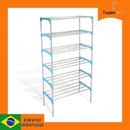 Sapateira Vertical Inox Luxo 18 Pares 6 Prateleiras - Image 1