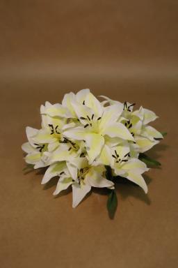 PJ YUAN - BUQUE DE LIRIO C/18 FLORES (BRANCO) COM 45 CM FLORES ARTIFICIAIS DECORAR PERSONALIZADO ENVIO RAPIDO PARA TODO O BRASIL - Image 2
