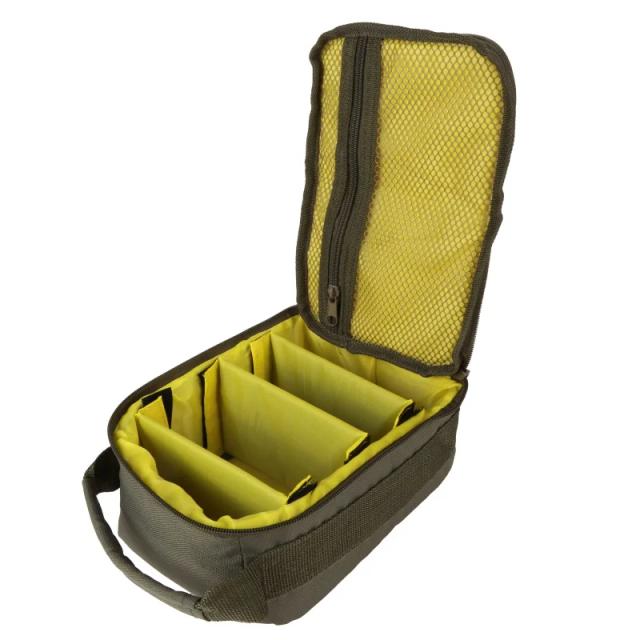 Sacos Portáteis de Armazenamento em Poliester com Compartimentos para Linha de Pesca, Carretel, Isca e Gancho