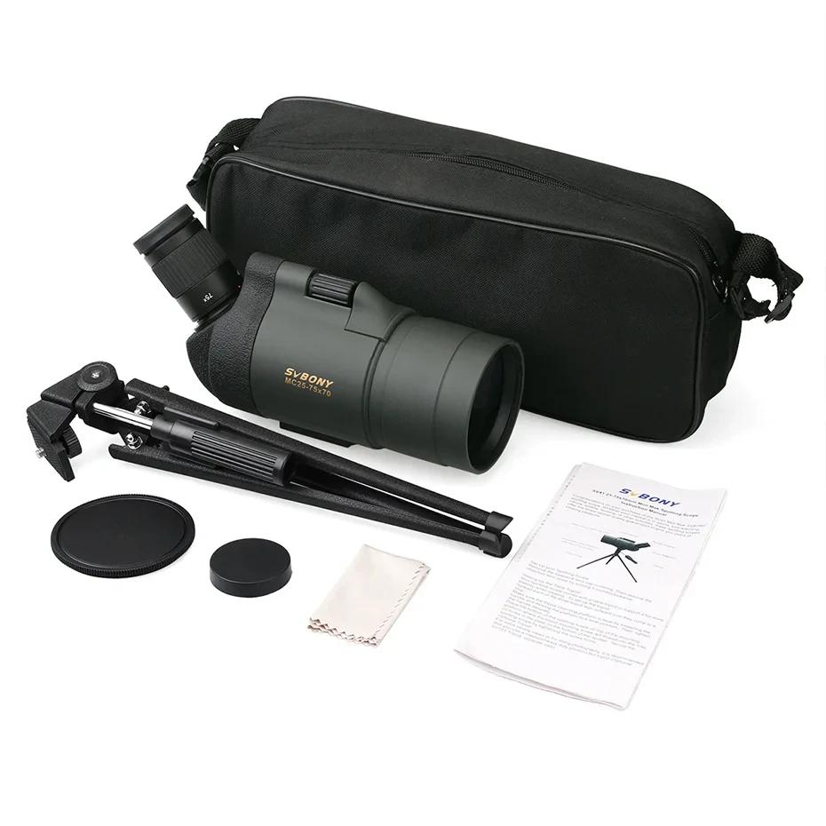 Telescópio astronômico SVBONY SV41 Spotting Scope 25-75x70 MAK poderoso equipamento de acampamento FMC BAK4 para observação de pássaros - Image 1