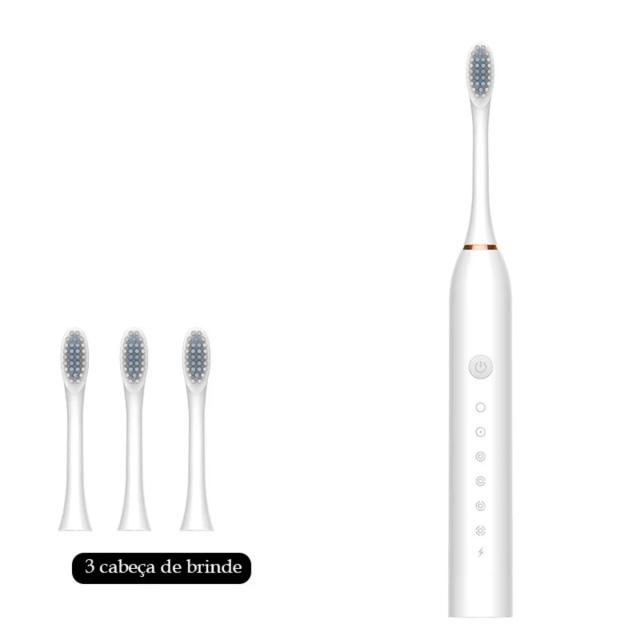 Escova de Dente Elétrica Recarregável com 6 Modos de Limpeza de Alta Qualidade