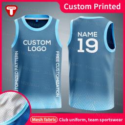 Esportes personalizados colete sem mangas dos homens camiseta malha respirável colete de fitness correndo basquete superior equipe cultura uniforme roupas trabalho - Image 1