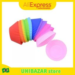 Forma De Silicone Para Cupcake Bolo E Muffin Assadeira Antiaderente Com 12 Cavidades Durável E Flexível Ideal Para Confeitaria - Image 1