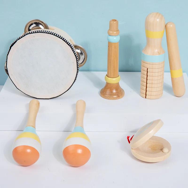 Instrumentos de Percussão de Madeira, Brinquedos Musicais Montessori, Brinquedos Educativos, Música Interativa, Brinquedos Pré-Escolar, Criança - Image 1