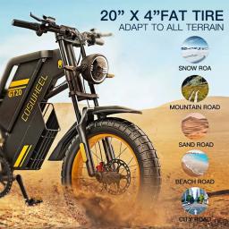 Coswheel ebike gt20 pro 3000w 48v 40ah motocicleta elétrica max 145 milhas pneu gordo mountain bicicleta elétrica adulto fora de estrada - Image 3