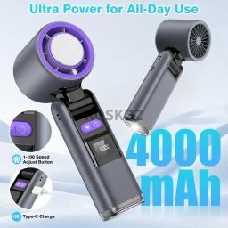 Ventilador portátil 3 em 1, mini ventilador com lanterna e resfriamento, com ventilador de resfriamento turbo de ar para atividades ao ar livre, viagens, trabalho - Image 3