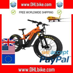 Bicicleta de neve off-road elétrica de montanha, freios hidráulicos, novo modelo, motor 1500W, bateria 48V 20Ah, pneus gordos 26 ", 9-velocidade - Image 1