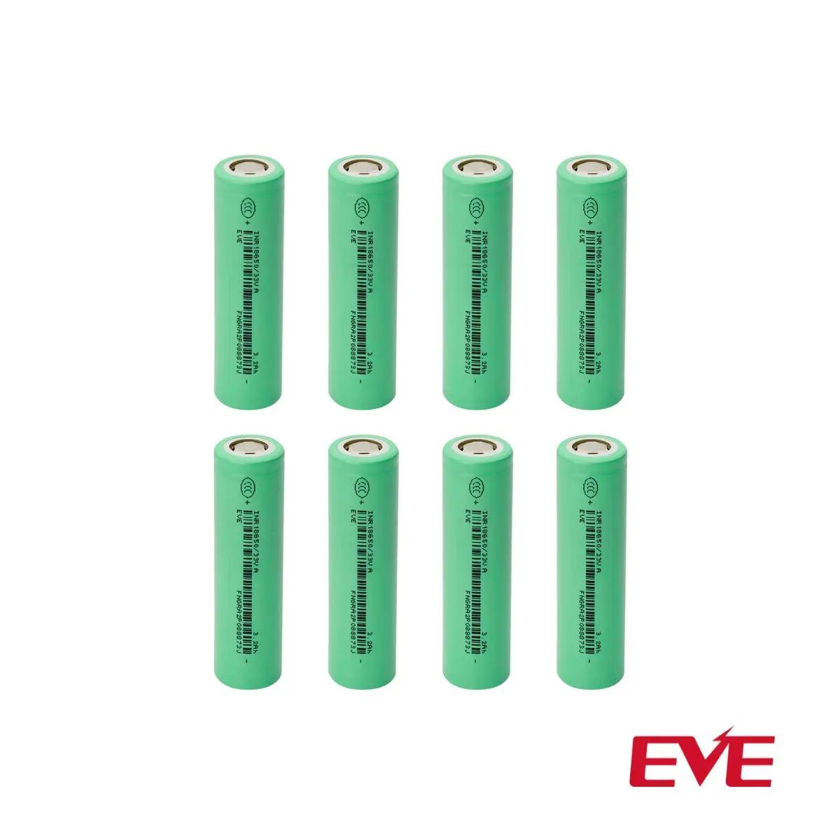 Kit 8 Baterias Li-Ion EVE Recarregável 3200mAh 3,6V 18650 - Image 1