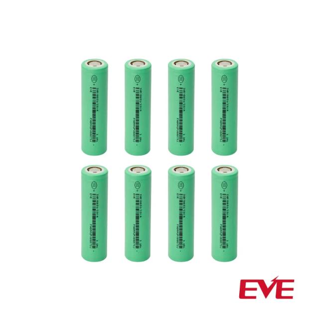 Kit 8 Baterias Li-Ion EVE Recarregável 3200mAh 3,6V 18650