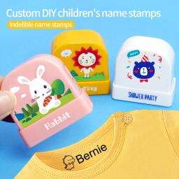 Selo de nome das crianças selo de nome do aluno personalizado roupas do jardim de infância nome adesivo kawaii montessori selo de presente à prova d' água - Image 1