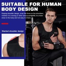 Colete masculino de treinamento com peso, colete de ginástica ajustável, equipamentos de fitness, equipamentos esportivos, 20kg - Image 2