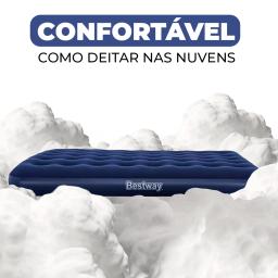 Colchão Inflável de Casal Aveludado Portátil Multiuso Bask - Image 2