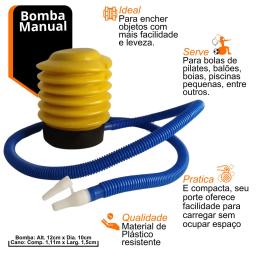 Bomba De Ar De Pé Para Bola De Pilates Piscinas Colchões Inflaveis Bexigas Bomba De Ar De Pé De Fole Manual Brinquedo Inflável - Image 2