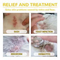 Antiparasagainst pulga e tártaro remoção gotas para Pet, Piolhos coceira, Pet líquido piolhos, Cuidados com a pele, Dog Flea Killer, Controle - Image 4