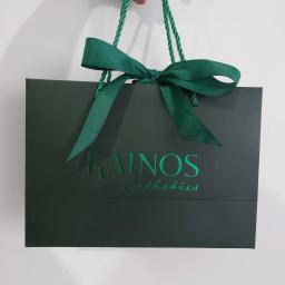 Compras Sacos De Papel com Alça, Logotipo Personalizado, Folha Metálica, Cartão Branco, Proposta De Casamento, Slogan, Jóias, Presente, 500Pcs - Image 6