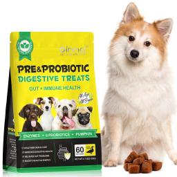 Pré e Probióticos para Cães Apoiam a Saúde Intestinal Coceira na Pele Alergias Equilíbrio de Leveduras Imunidade Probióticos e Enzimas Digestivas 60 Mastigáveis - Image 3