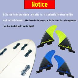 AQUBONA-Prancha de Surf Fins Honeycomb Fiberglass, Twin Fins, Thruster 3 Fins, Quad 5 Fins, Single Tab ou Twin Tab Tamanho - Image 5