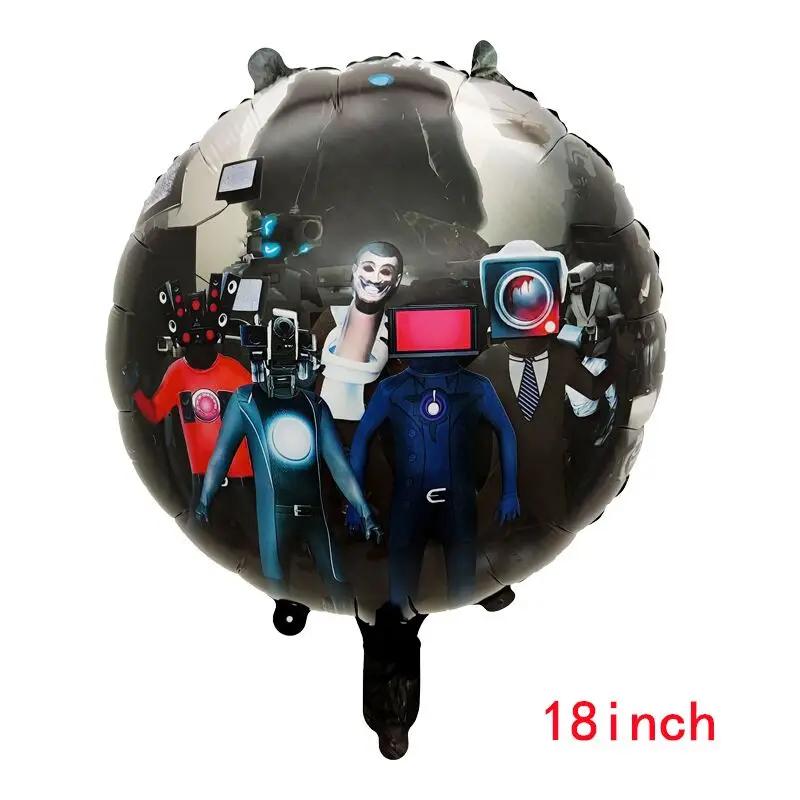 Skibidi-Decoração De Festa De Aniversário, Balões, Banner, Toppers De Bolo, Talheres, Fontes Do Partido, Contexto, Número, Brinquedos Do Chuveiro Do Bebê - Image 1