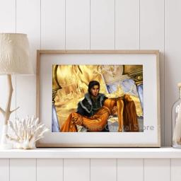 Brilho por raven kennedy pintura cartaz da lona o prisioneiro chapeado série imprime amor citação parede imagem prateleiras bookish decoração - Image 3