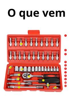 SKYTUR NOVIDADE Maleta Conjunto Caixa de Ferramentas 46 Peças Soquetes Chaves Hexagonais Encaixes - ENVIO IMEDIATO - Image 6