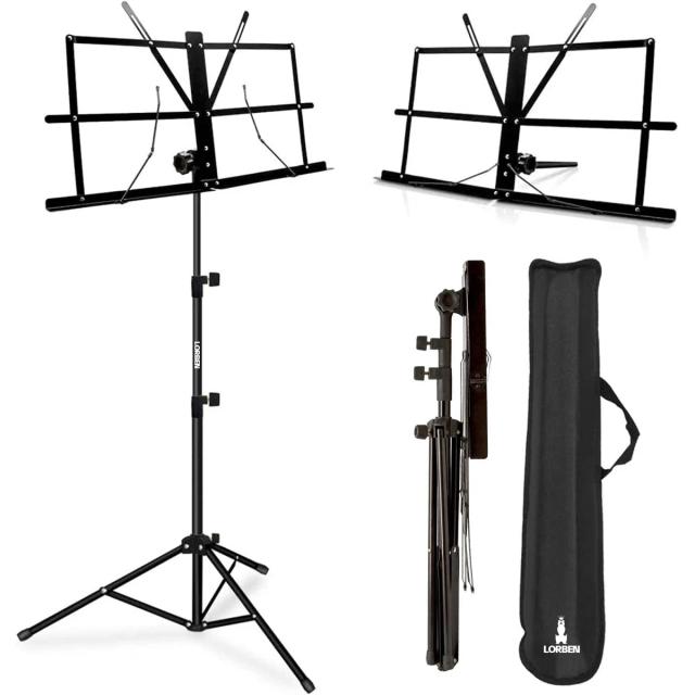 Estante de Partitura Portátil Ajustável com Bolsa de Transporte GT6042 - Lorben