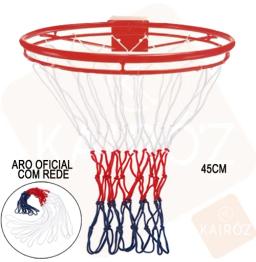 Aro basketball Cesta de Basquete 45cm Oficial de ferro COM REDE - Image 1