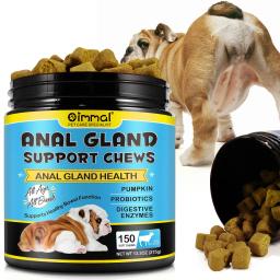 Petiscos Mastigáveis Macios para Glândulas Anais com Abóbora para Cães Enzimas Digestivas Suplemento de Fibra Probiótica Suporte à Saúde Intestinal Sabor Carne - Image 4