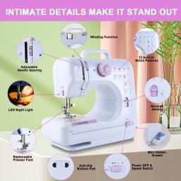 Mini Máquina De Costura Multifuncional Doméstica Composta de 12 Pontos - Image 2