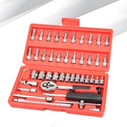 Kit De Ferramentas 46 Peças Chave Catraca Reversível Com Maleta Jogo de Soquete Para Manutenção E Reparo - Image 5