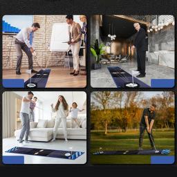 Tapete de golfe interno portátil multifuncional anti islip profissional putter trainer para parque gramado jardim escritório golfista - Image 6