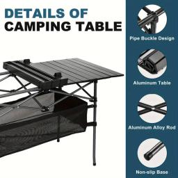 Mesa Dobrável P/ Piquenique Mesa Dobravel De Acampamento Durabilidade E Conveniência Aproveite Momentos Ao Ar Livre Com Conforto - Image 5