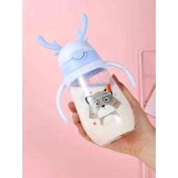 Garrafa Squeeze Infantil Kids 500ML Alce com Chifres Alça Crianças Multicolorido Ideal para Qualquer Lugar Kids Animado Desenho - Image 5